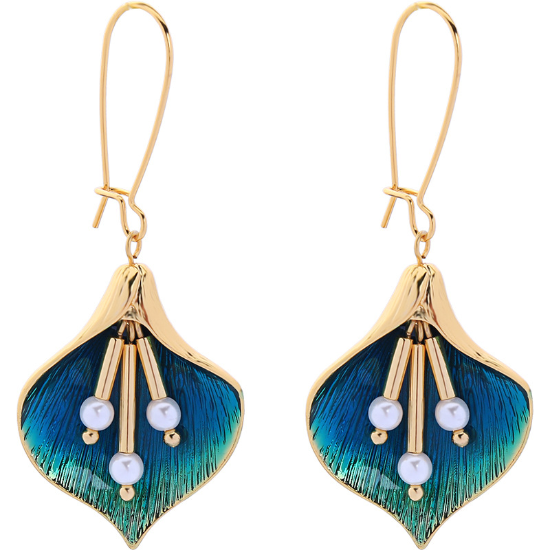 ENAMEL FLOWER EARRINGS