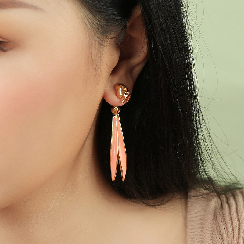 ENAMEL rabbit alloy earrings