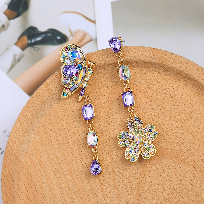 Insect butterfly drop earrings
