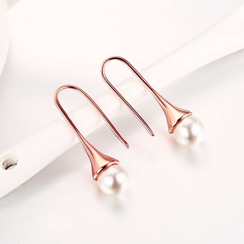 Brass Pearl Earring 