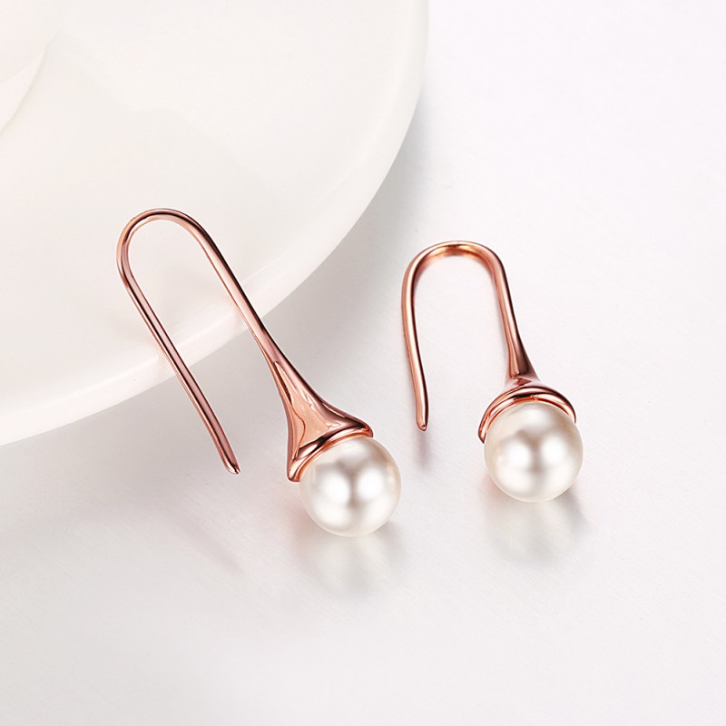 Brass Pearl Earring 