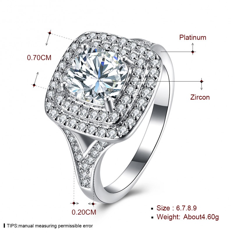 BRASS RING WITH ZIRCON STONE