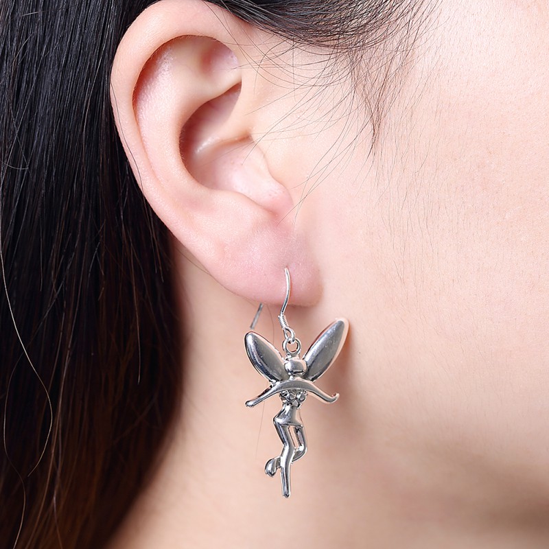Brass earrings with silver plating