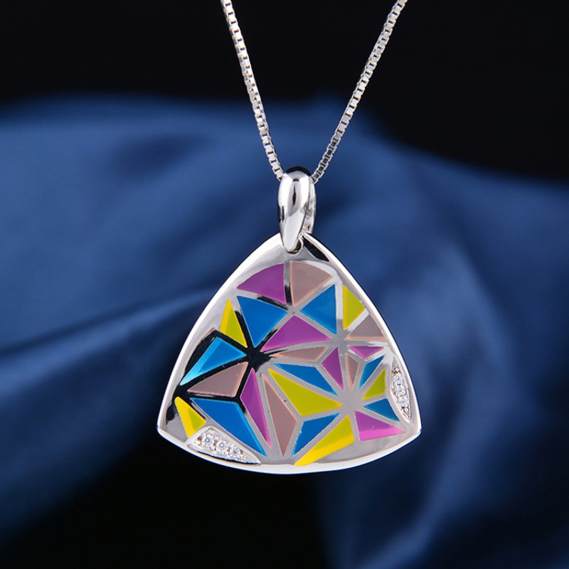 925silver enamel jewelry set