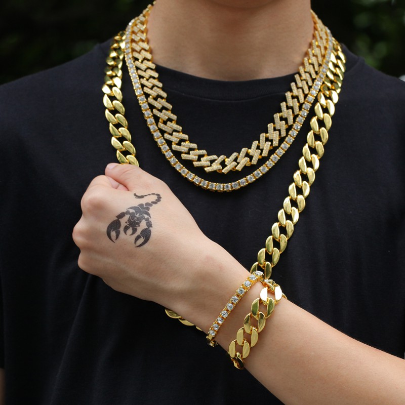 Hip-Hop bracelet & necklace