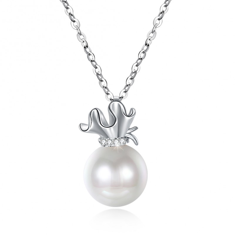 925 Silver Pearl Necklace 
