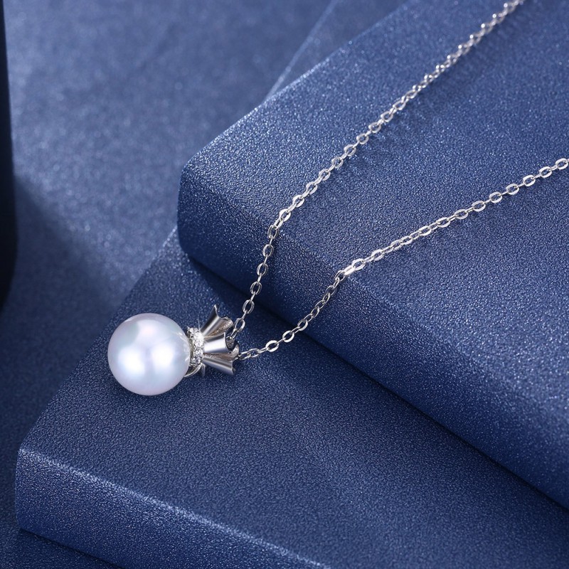 925 Silver Pearl Necklace 