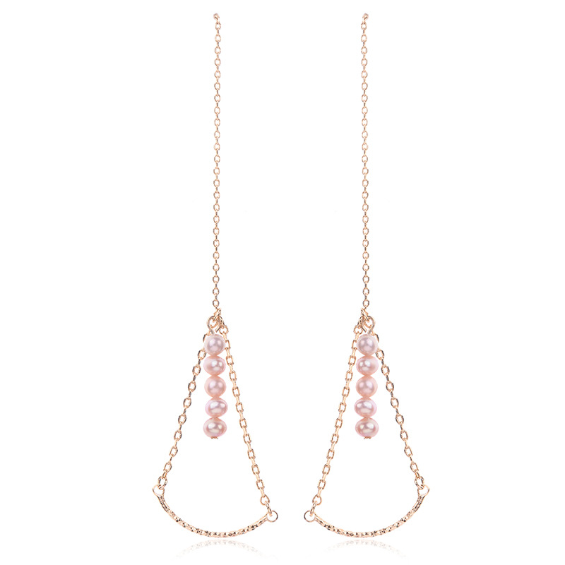 14K GOLD FILLED NATURAL FRESHWATER PEARL DROP EARRINGS