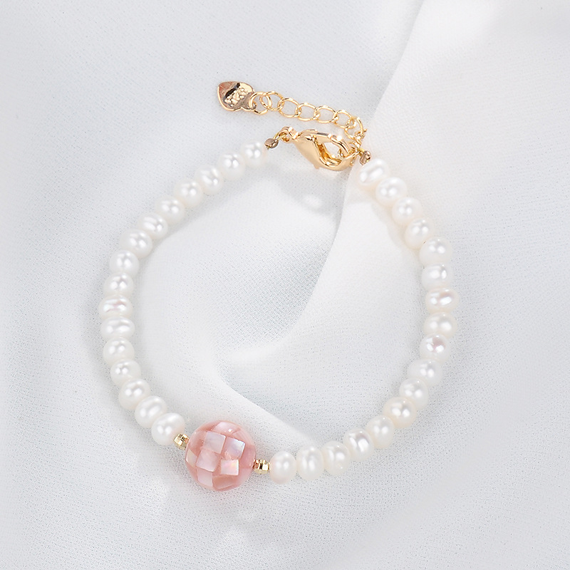NATURAL PEARL BRACELET 14 K GOLD FILLED