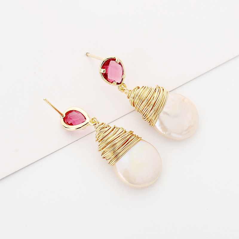 NATURAL BAROQUE PEARL DROP EARRINGS