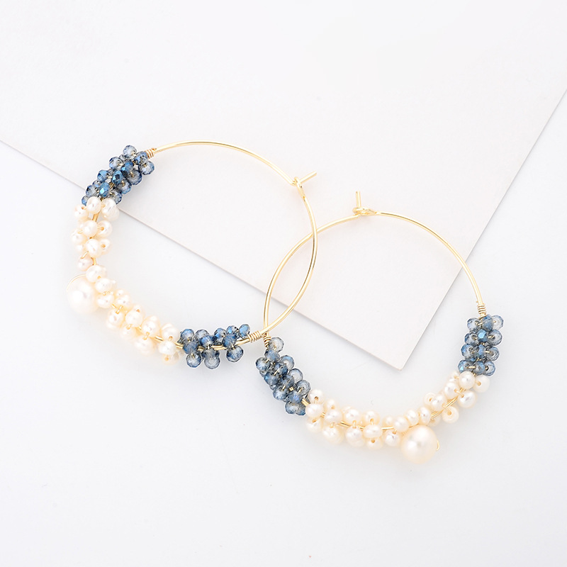 NATURAL PEARL EARRINGS HOOPS