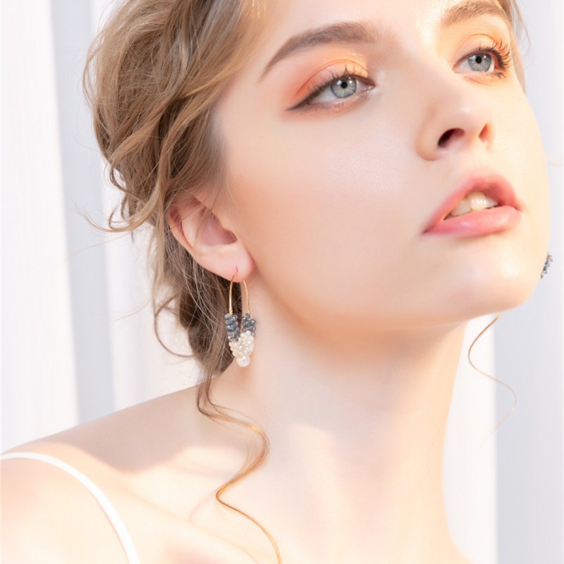 NATURAL PEARL EARRINGS HOOPS