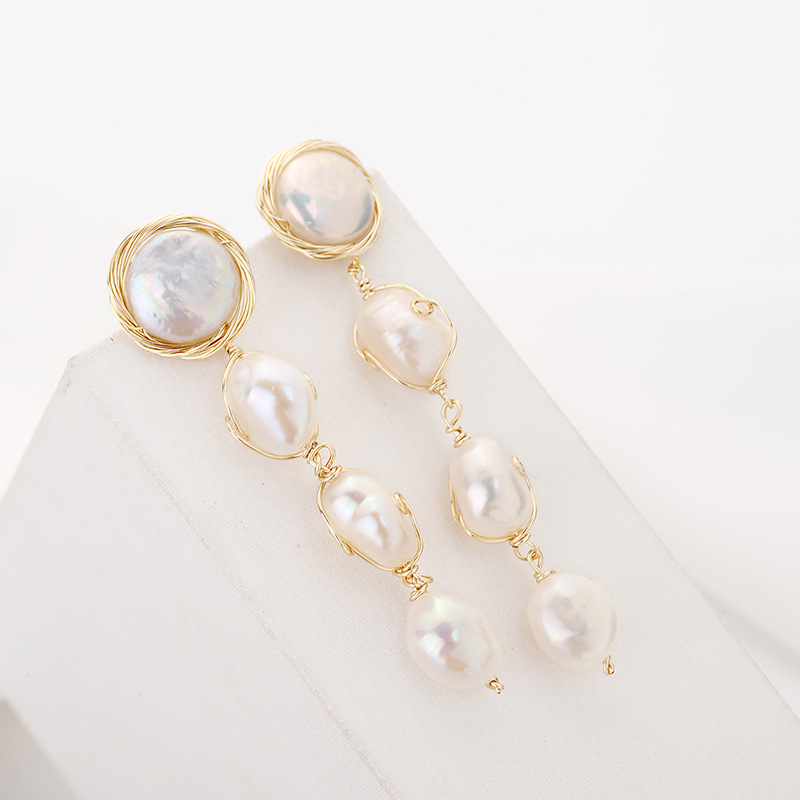 NATURAL PEARL DROP EARRINGS