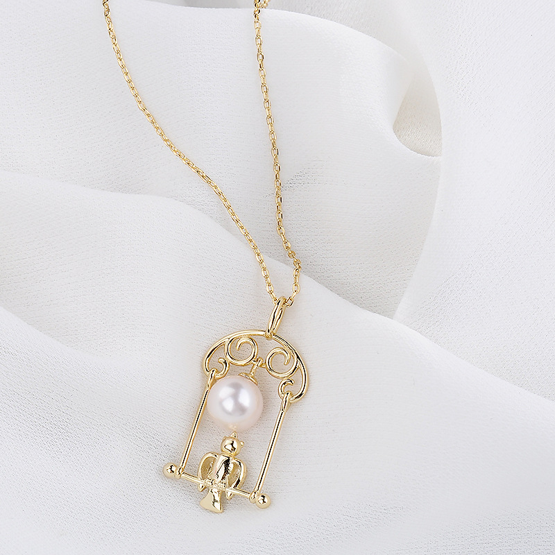 PEARL NECKLACE 14 K GOLD FILLED