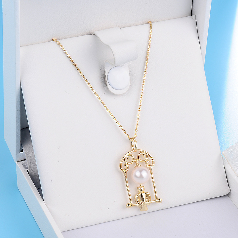 PEARL NECKLACE 14 K GOLD FILLED