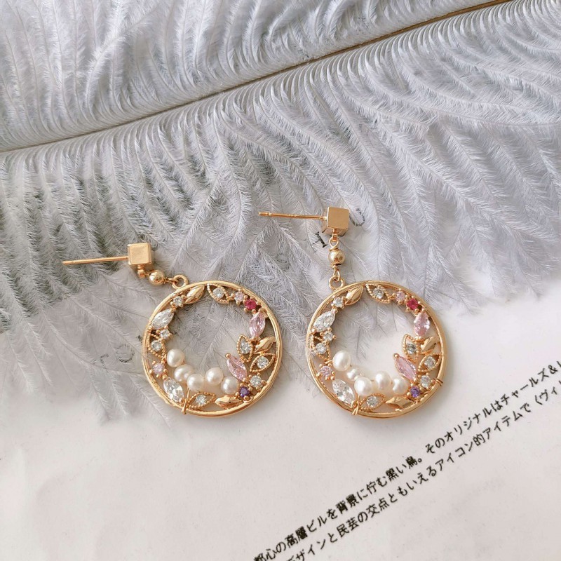 NATURAL PEARL EARRINGS HOOPS