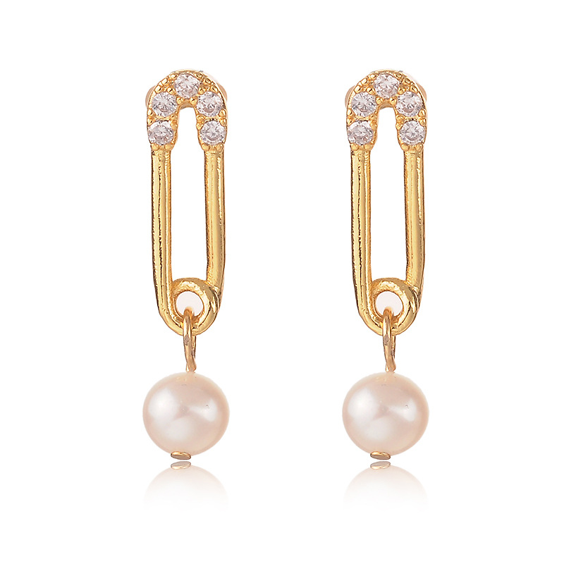 PEARL EARRINGS STUDS 14K GOLD FILLED