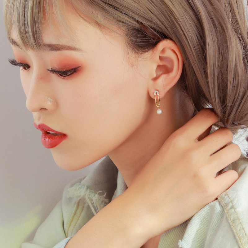 PEARL EARRINGS STUDS 14K GOLD FILLED
