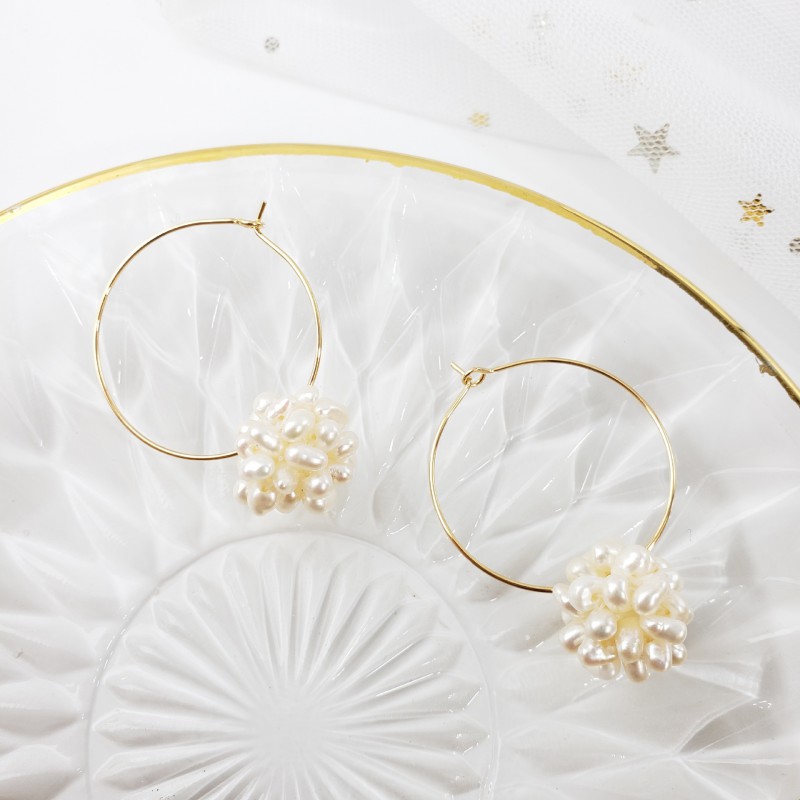 PEARL EARRINGS HOOPS