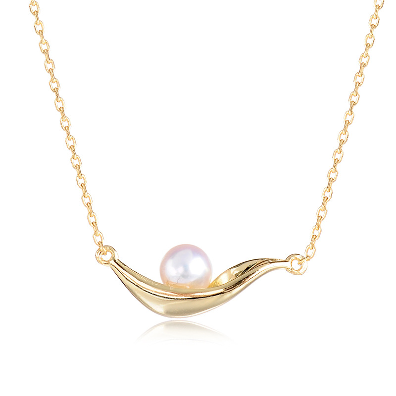 14K GOLD FILLED NATURAL FRESHWATER PEARL WOMEN NECKLACE
