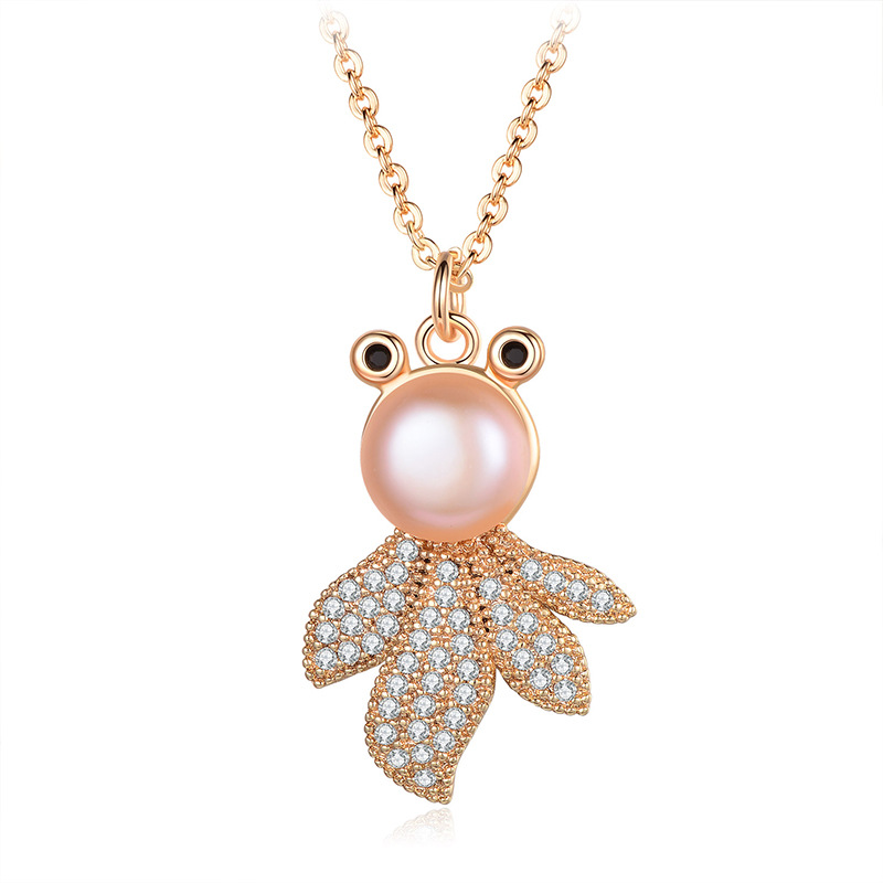 PEARL PENDANT BRASS NECKLACE