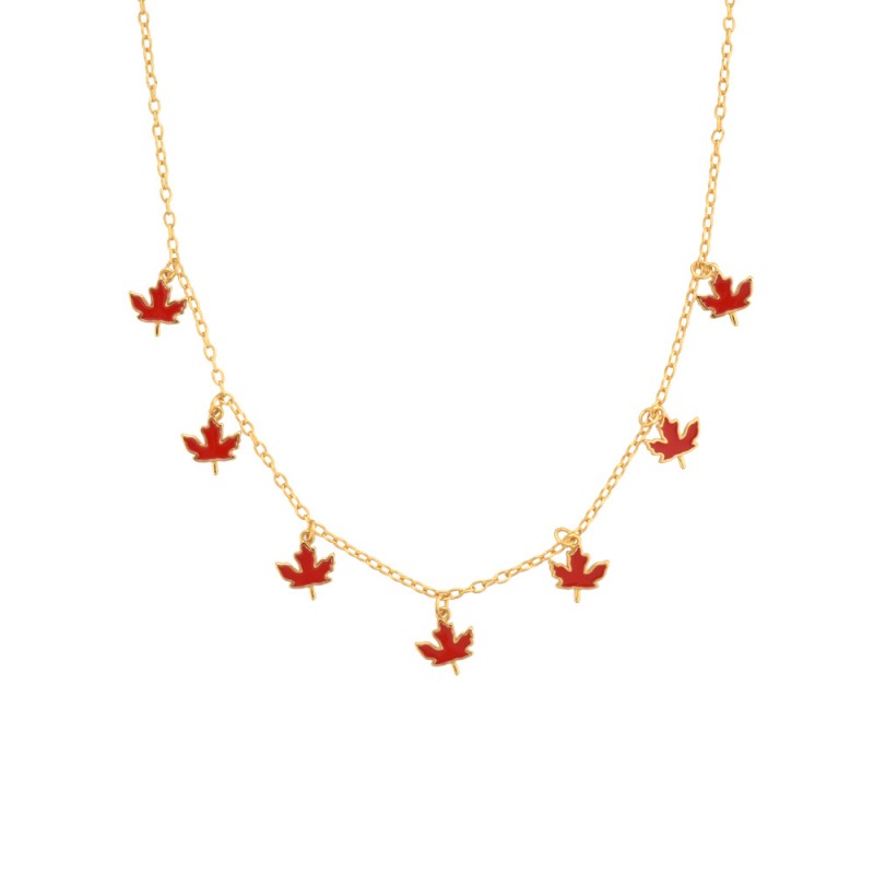 925 silver maple leaf necklace