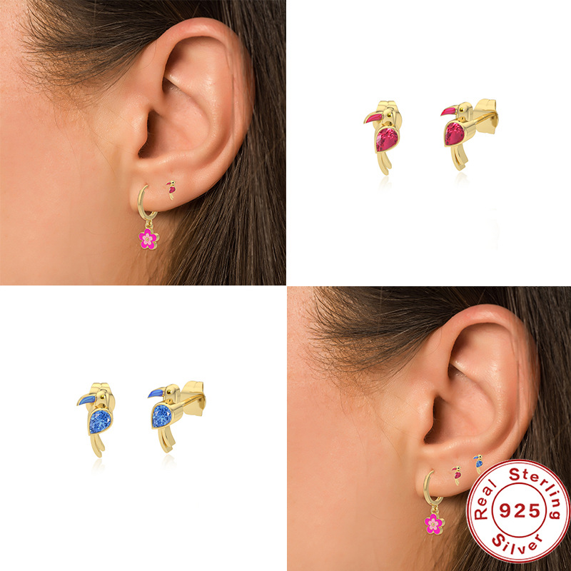 925 silver animal earrings