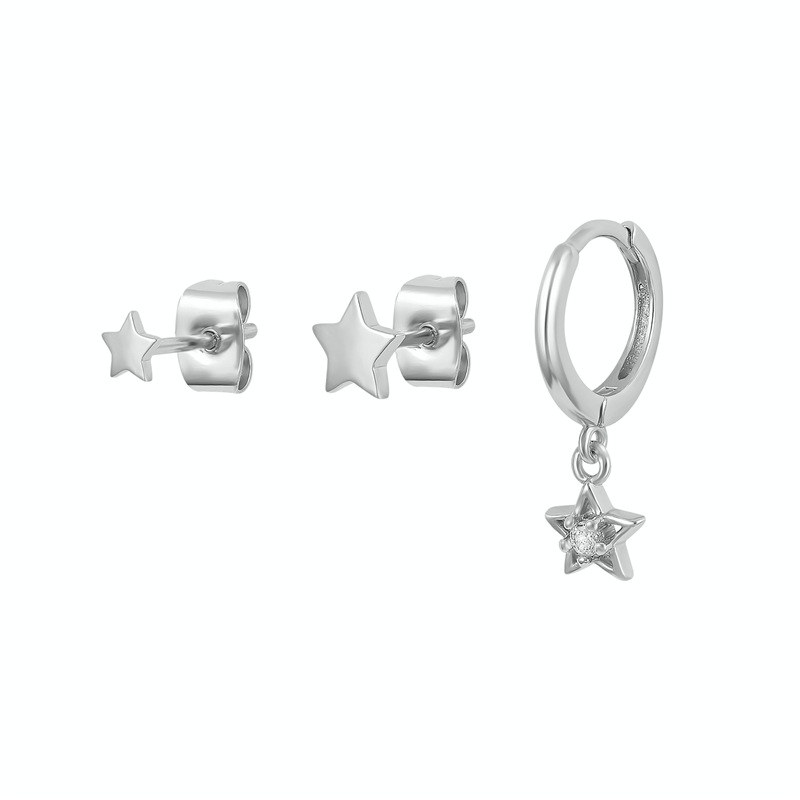 925 silver star earrings