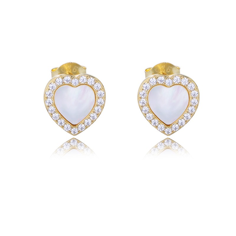 925 silver heart earrings
