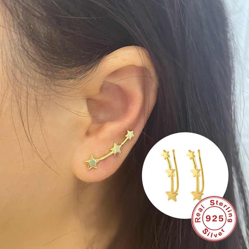 925 silver star earrings