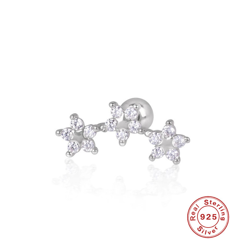 925 silver star earrings