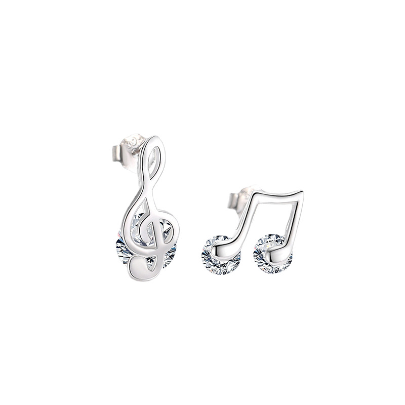 925 silver musial notes earrings