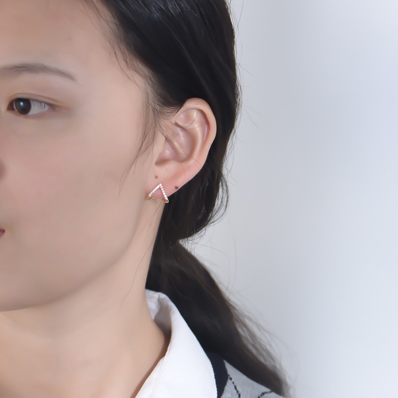 925 silver heart earrings