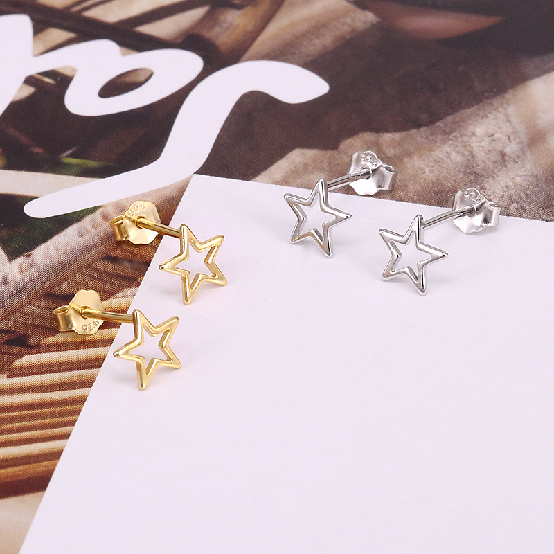 925 silver star earrings