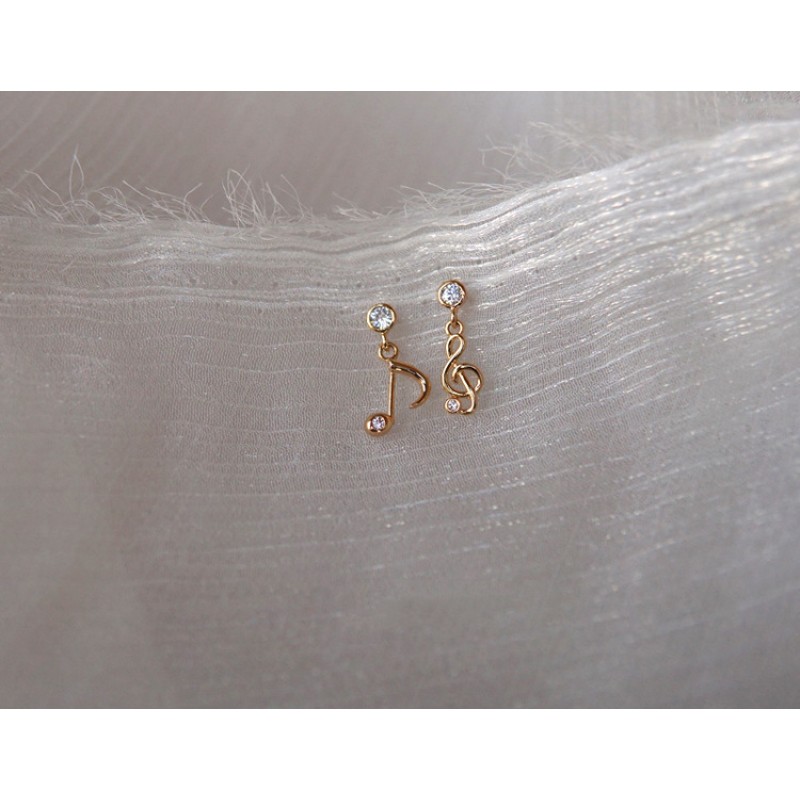 925 silver musial notes earrings