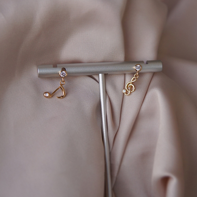 925 silver musial notes earrings