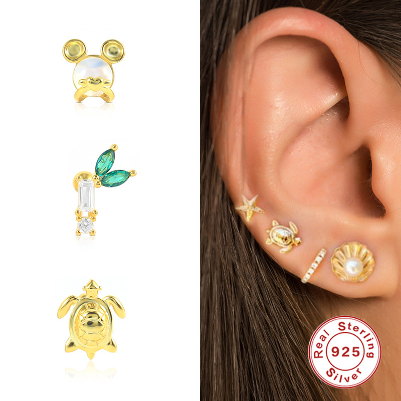 925 silver animal earrings