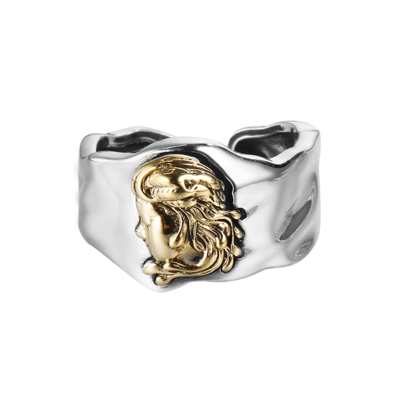 925 silver head sculpture ring