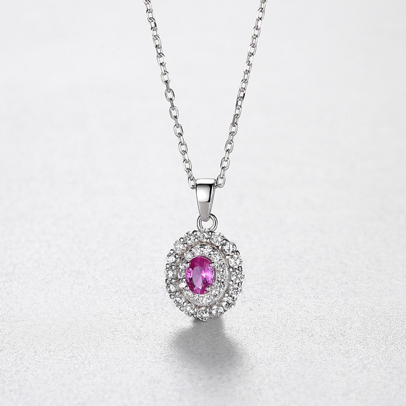 925 silver spinel necklace