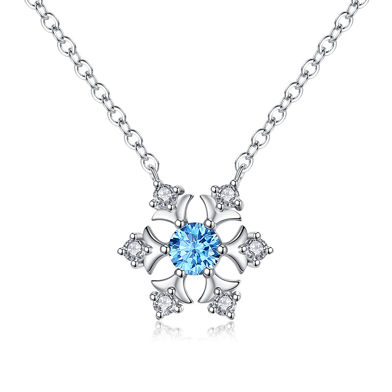 925 silver snow diamond necklace