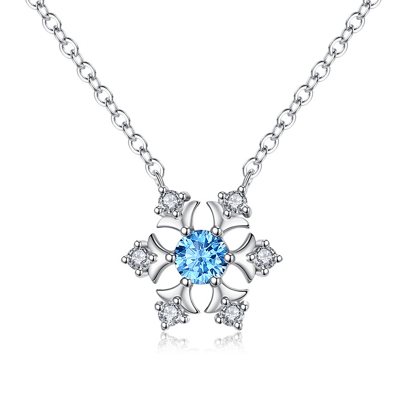 925 silver snow diamond necklace