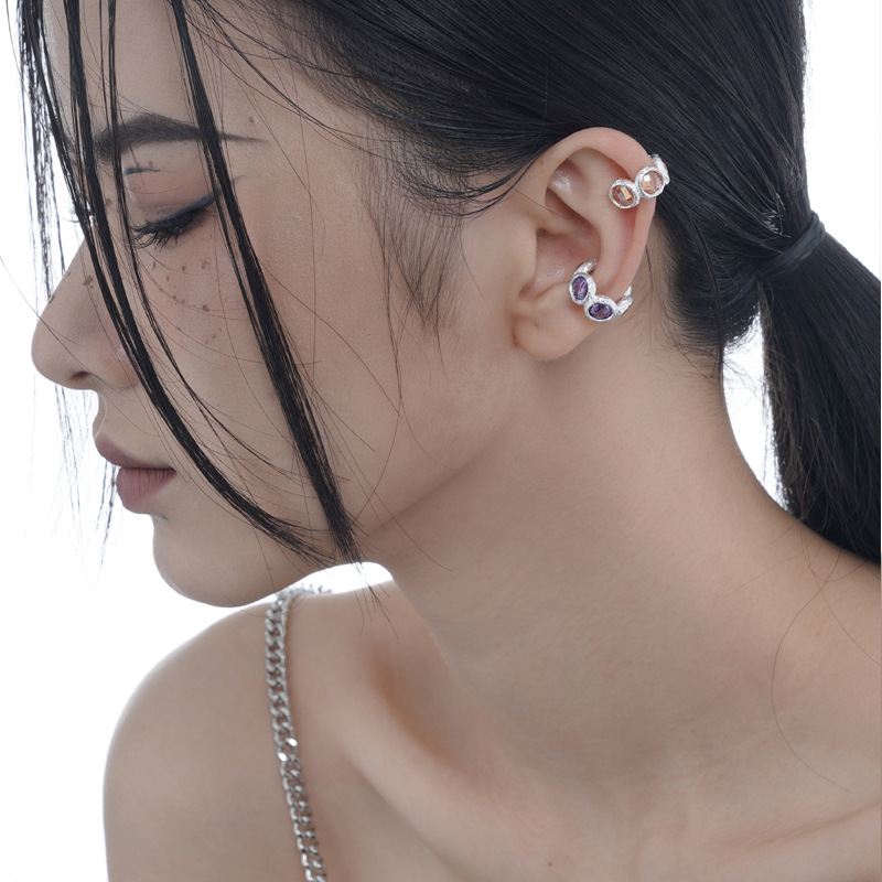 925 silver zircon ear clip