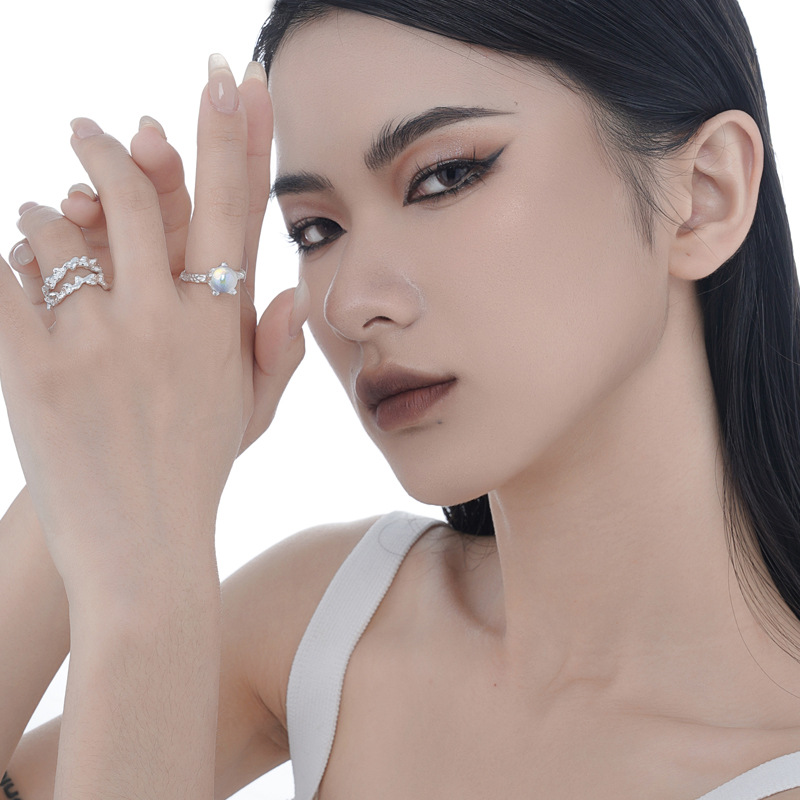 925 silver moonstone ring