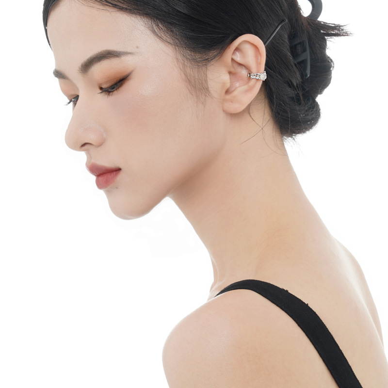 925 silver agate ear clip