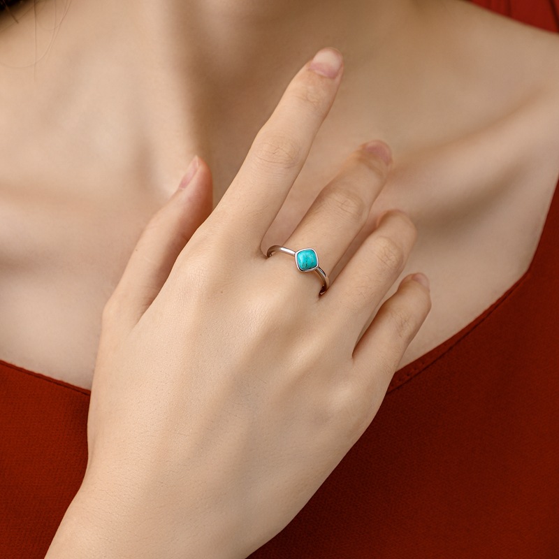 925 silver turquoise ring