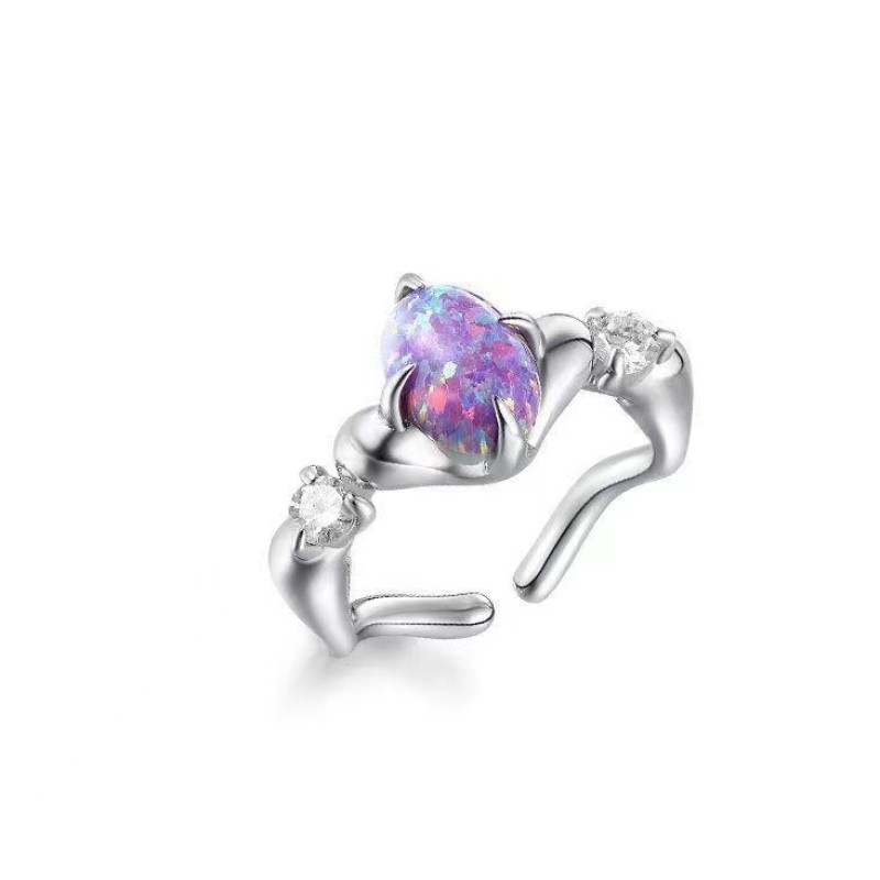 925 silver Opal stone ring
