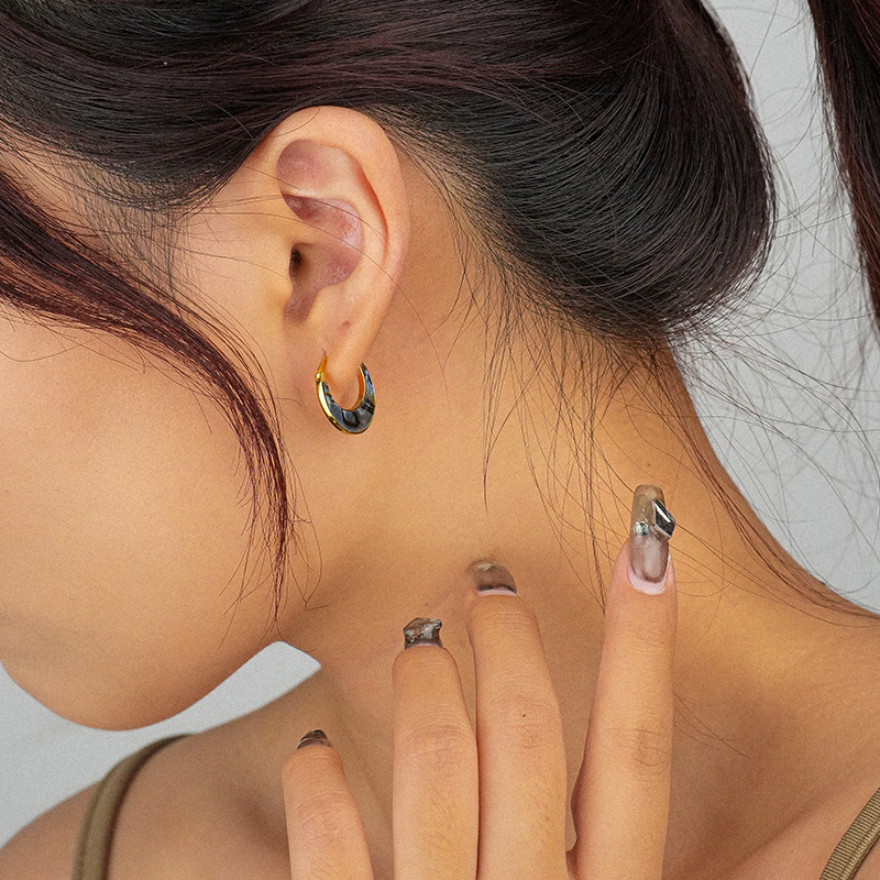 925 silver abalone shell and turquoise earrings