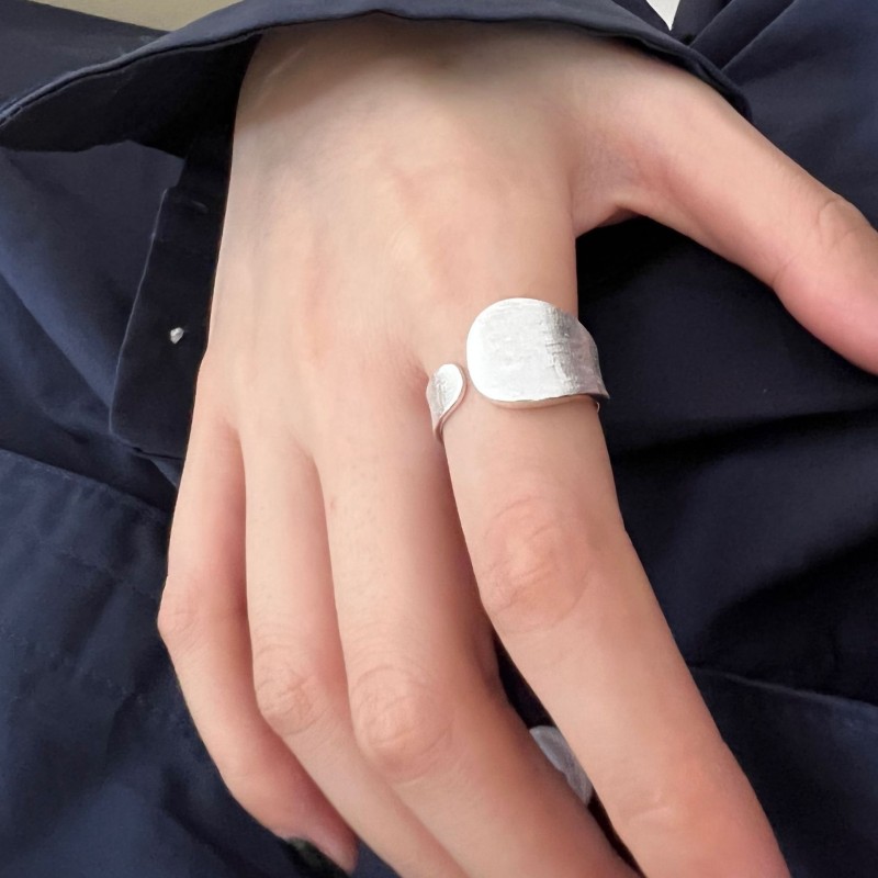 925 silver irregular opening ring