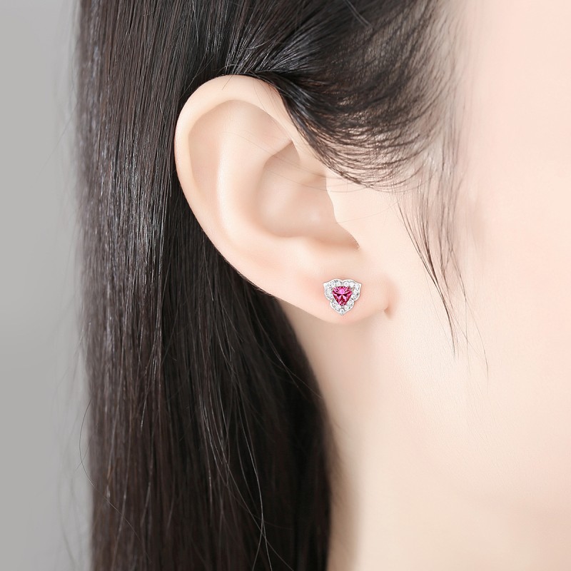 925 silver spinel earrings stud