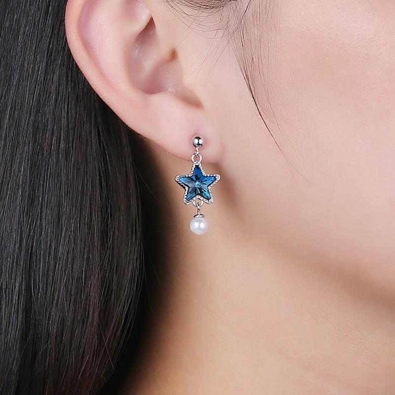 SILVER 925 EARRINGS WITH SWAROVSKI STONE